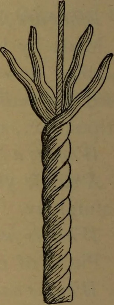 An illustration from Young sailor's assistant in practical seamanship including the rules of the road; directions for resuscitating the apparently drowned, etc., etc., together with the salutes ... naval signal flags, Very's lights, and the international code of signals, 1893, leaf 197