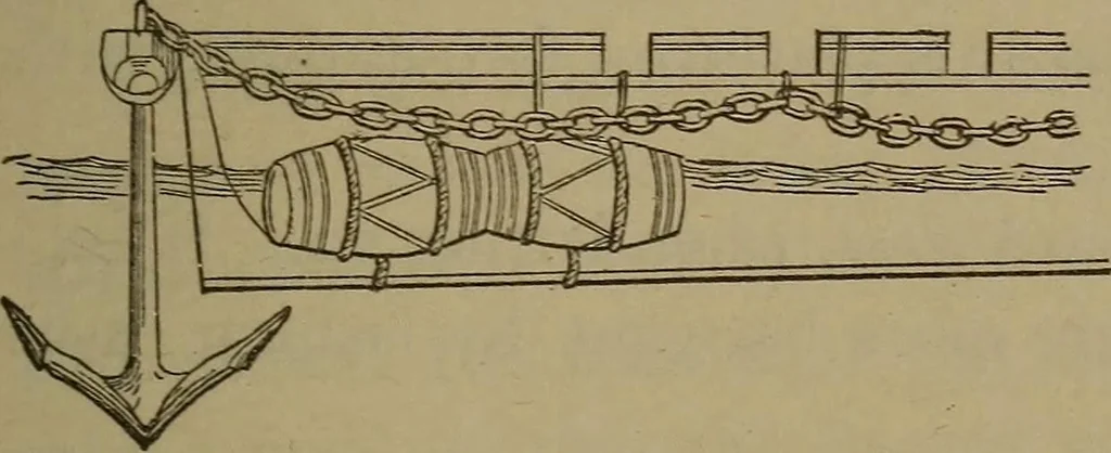 An illustration from Young sailor's assistant in practical seamanship including the rules of the road; directions for resuscitating the apparently drowned, etc., etc., together with the salutes ... naval signal flags, Very's lights, and the international code of signals, 1893, leaf 400