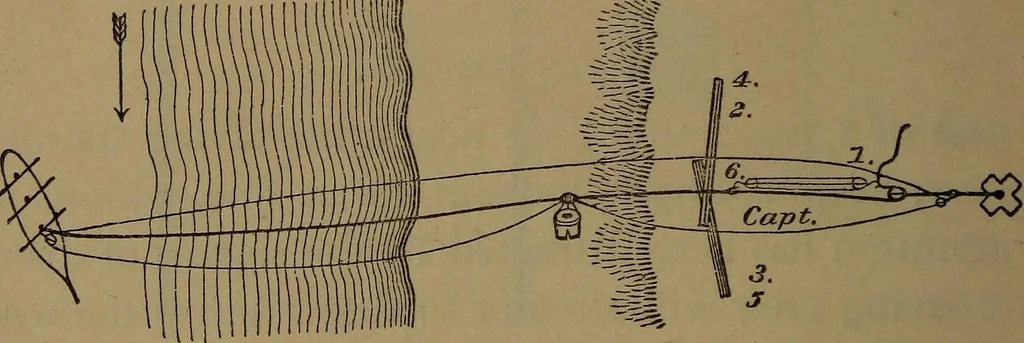 An illustration from Young sailor's assistant in practical seamanship including the rules of the road; directions for resuscitating the apparently drowned, etc., etc., together with the salutes ... naval signal flags, Very's lights, and the international code of signals, 1893, leaf 433