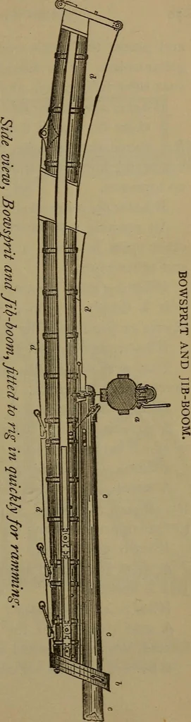 An illustration from Young sailor's assistant in practical seamanship including the rules of the road; directions for resuscitating the apparently drowned, etc., etc., together with the salutes ... naval signal flags, Very's lights, and the international code of signals, 1893, leaf 96