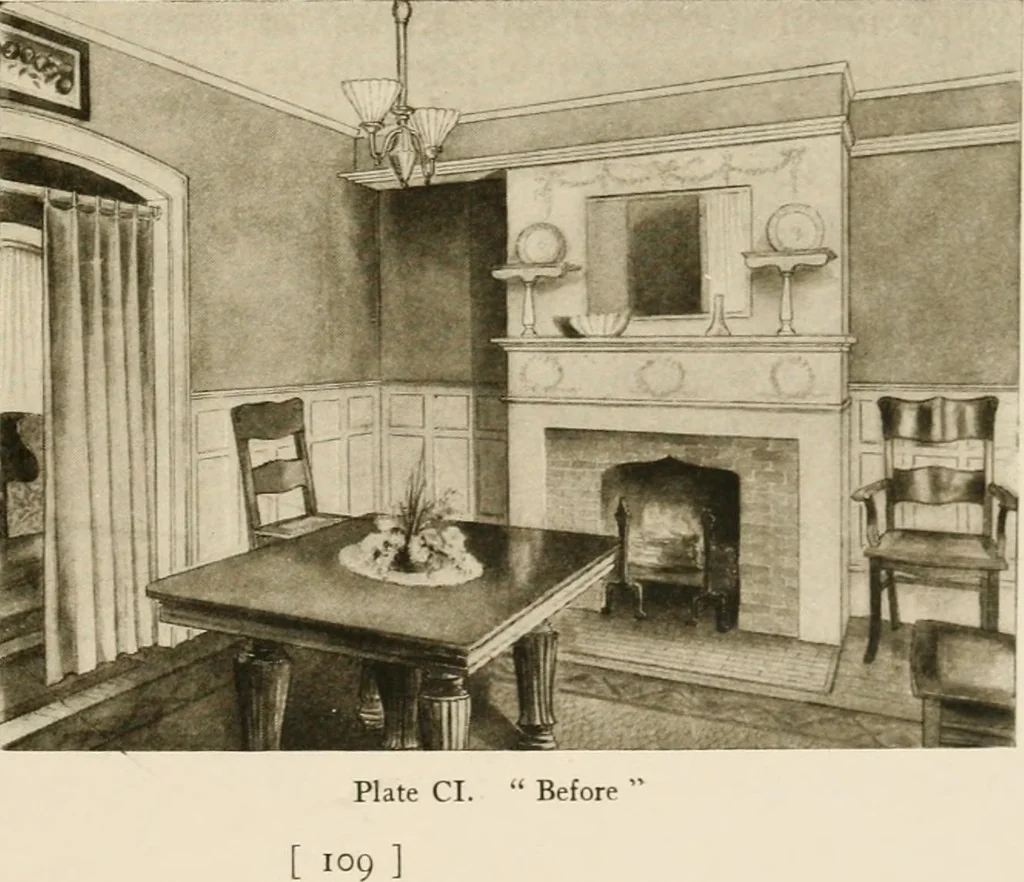 An illustration from Your home and its decoration; a series of practical suggestions for the painting, decorating, and furnishing of the home, comp. .., 1910, leaf 138