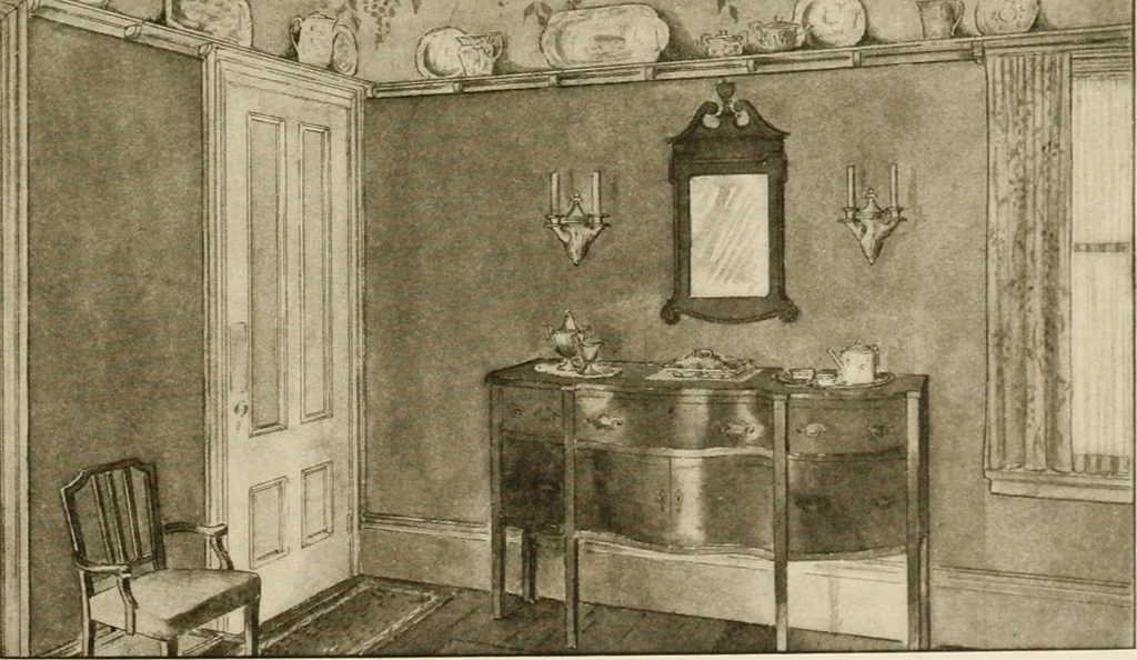 An illustration from Your home and its decoration; a series of practical suggestions for the painting, decorating, and furnishing of the home, comp. .., 1910, leaf 150