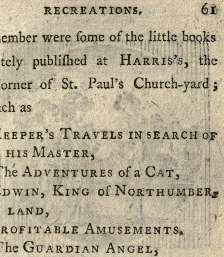 An illustration from Youthful recreations : containing amusements of a day, as spent by Master Freelove and his companions; interspersed with stories, suitable observations, verses, and other matters of instruction and entertainment, 1806, leaf 65