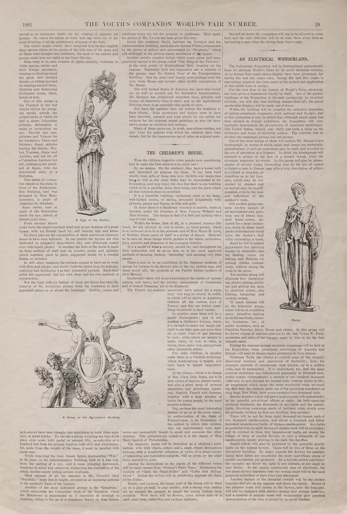 An illustration from The youth's companion World's Fair number, 1893, leaf 21