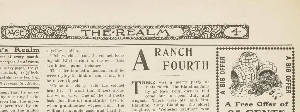 An illustration from The Youth's realm, 1906, leaf 4