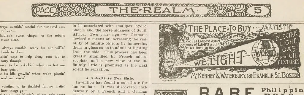 An illustration from The Youth's realm, 1906, leaf 5