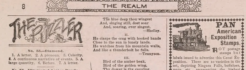 An illustration from The Youth's realm, 1906, leaf 8