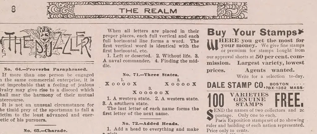 An illustration from The Youth's realm, 1906, leaf 8