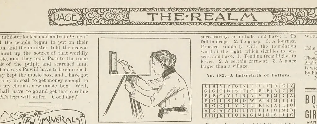 An illustration from The Youth's realm, 1906, leaf 7
