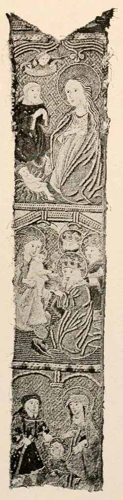 An illustration from Zarys artystycznego rozwoju tkactwa i haftarstwa; objaniony zabytkami Muzeum Narodowego w Krakowie, 1906, leaf 225