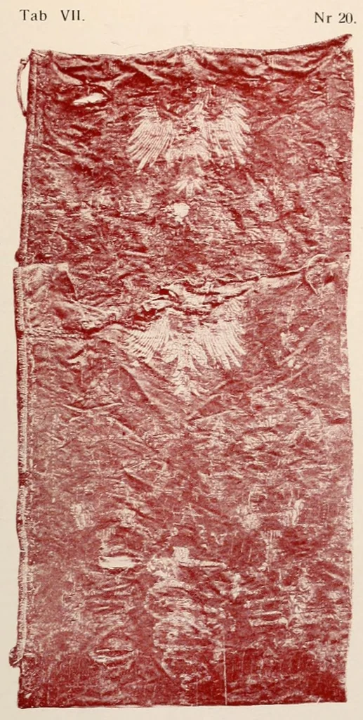 An illustration from Zarys artystycznego rozwoju tkactwa i haftarstwa; objaniony zabytkami Muzeum Narodowego w Krakowie, 1906, leaf 243