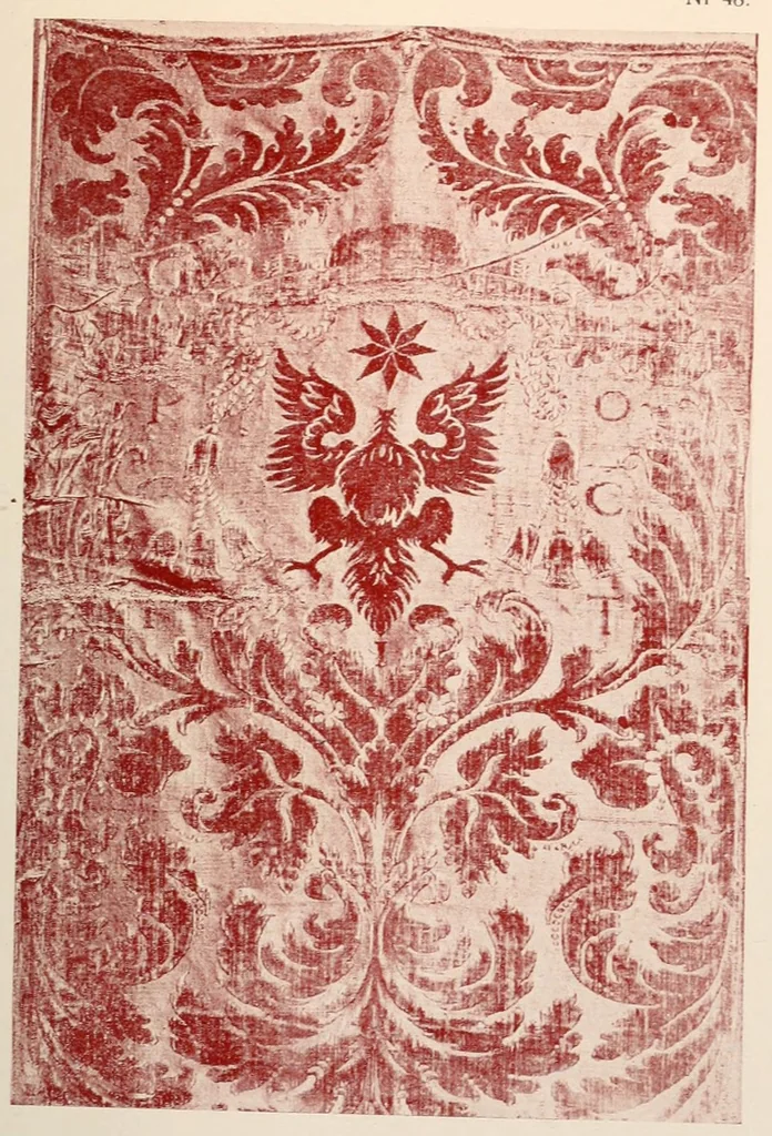 An illustration from Zarys artystycznego rozwoju tkactwa i haftarstwa; objaniony zabytkami Muzeum Narodowego w Krakowie, 1906, leaf 259