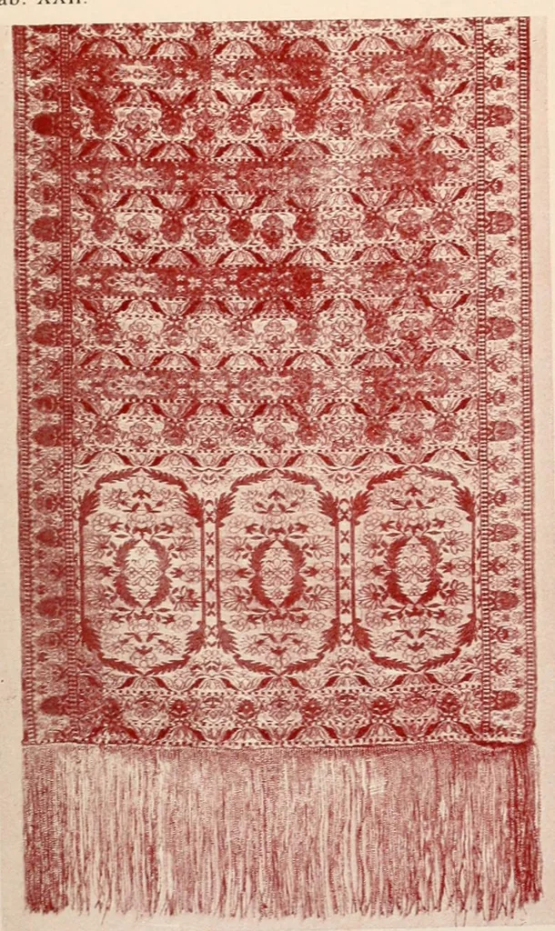 An illustration from Zarys artystycznego rozwoju tkactwa i haftarstwa; objaniony zabytkami Muzeum Narodowego w Krakowie, 1906, leaf 333