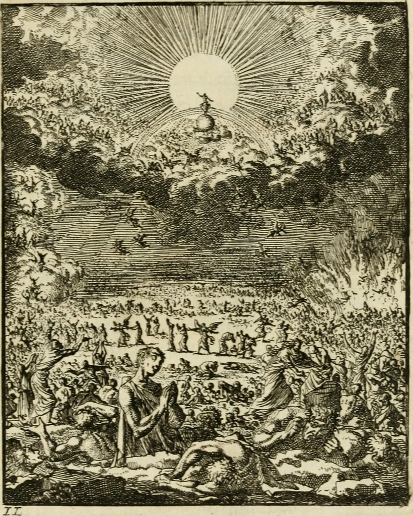 An illustration from Zedelyke en stichtelyke gezangen, 1734, leaf 302