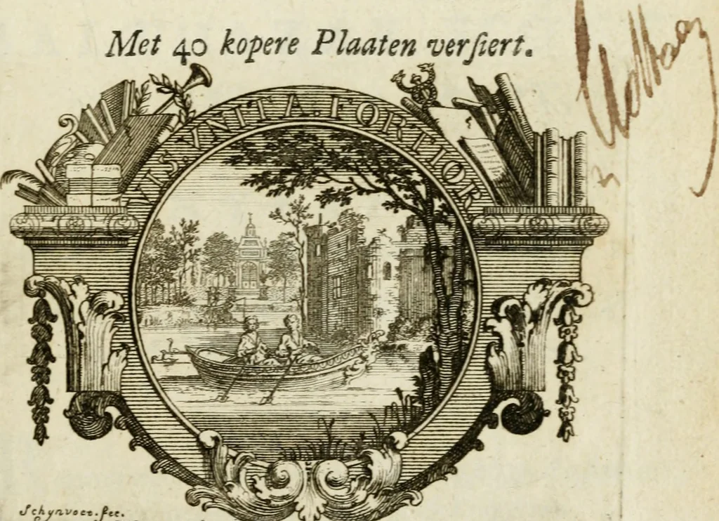 An illustration from Zederyke zinnebeelden der tonge, 1716, leaf 10