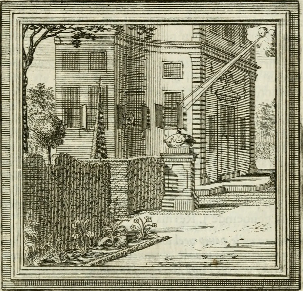 An illustration from Zederyke zinnebeelden der tonge, 1716, leaf 122