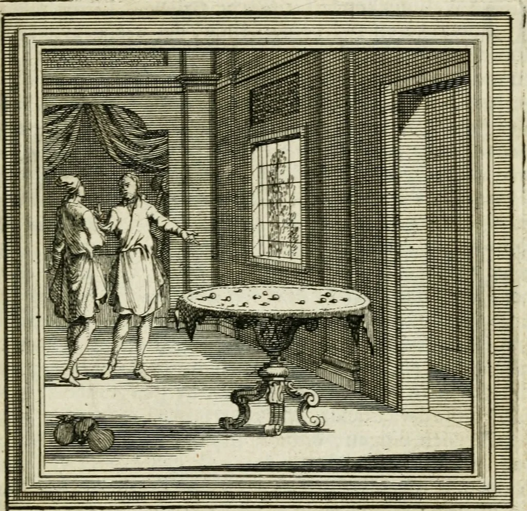 An illustration from Zederyke zinnebeelden der tonge, 1716, leaf 168