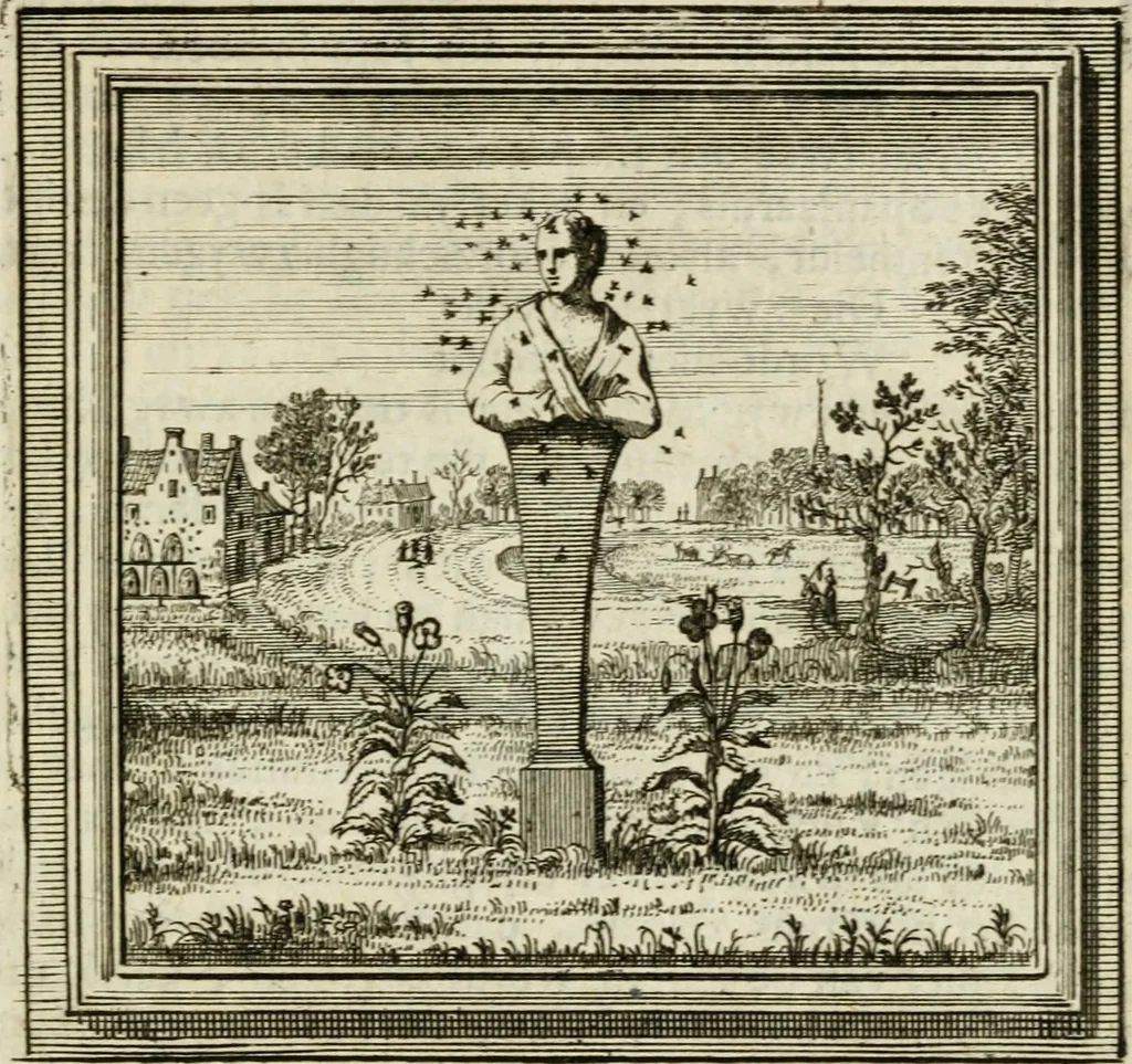 An illustration from Zederyke zinnebeelden der tonge, 1716, leaf 348
