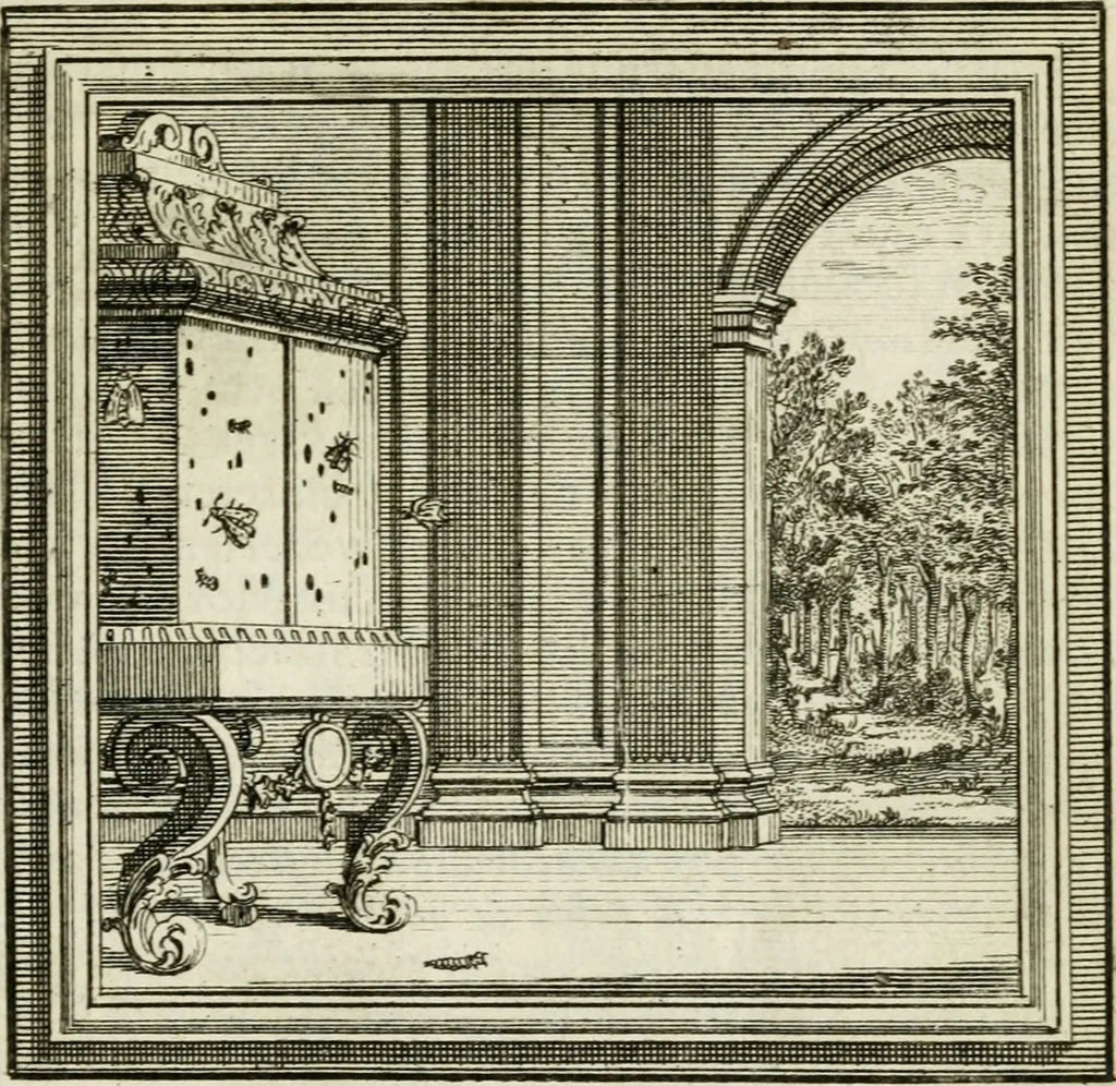 An illustration from Zederyke zinnebeelden der tonge, 1716, leaf 48