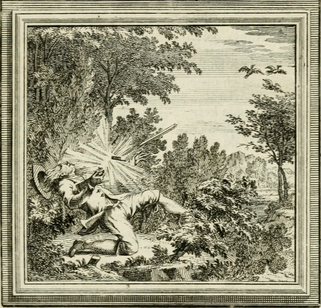 An illustration from Zederyke zinnebeelden der tonge, 1716, leaf 60