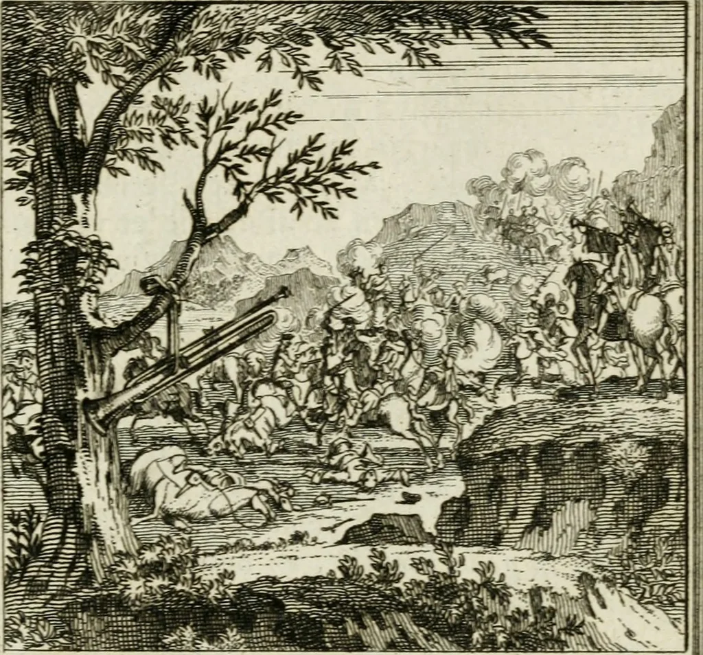 An illustration from Zederyke zinnebeelden der tonge, 1716, leaf 66