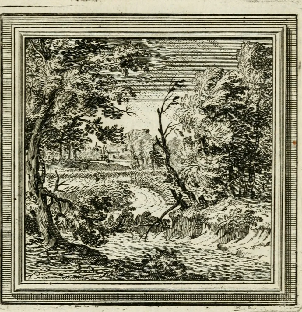 An illustration from Zederyke zinnebeelden der tonge, 1716, leaf 82