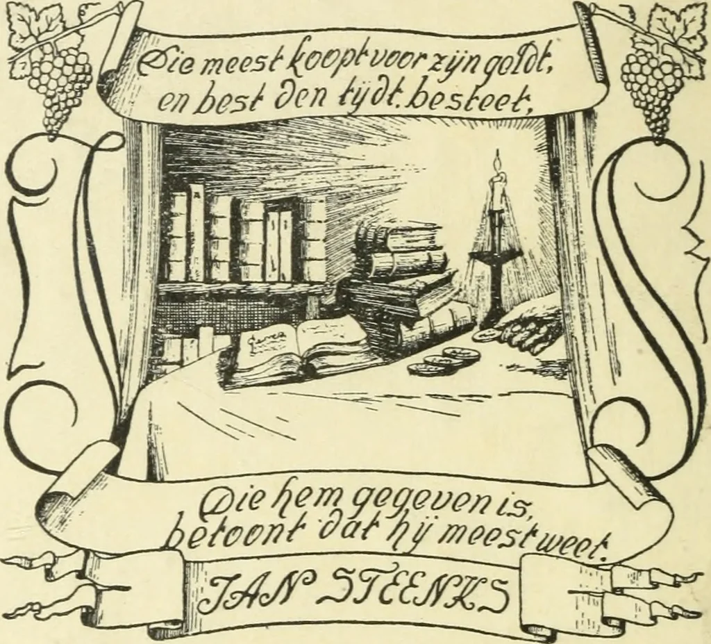 An illustration from Zederyke zinnebeelden der tonge, 1716, leaf 1