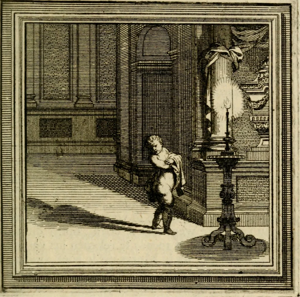 An illustration from Zederyke zinnebeelden der tonge, 1716, leaf 138