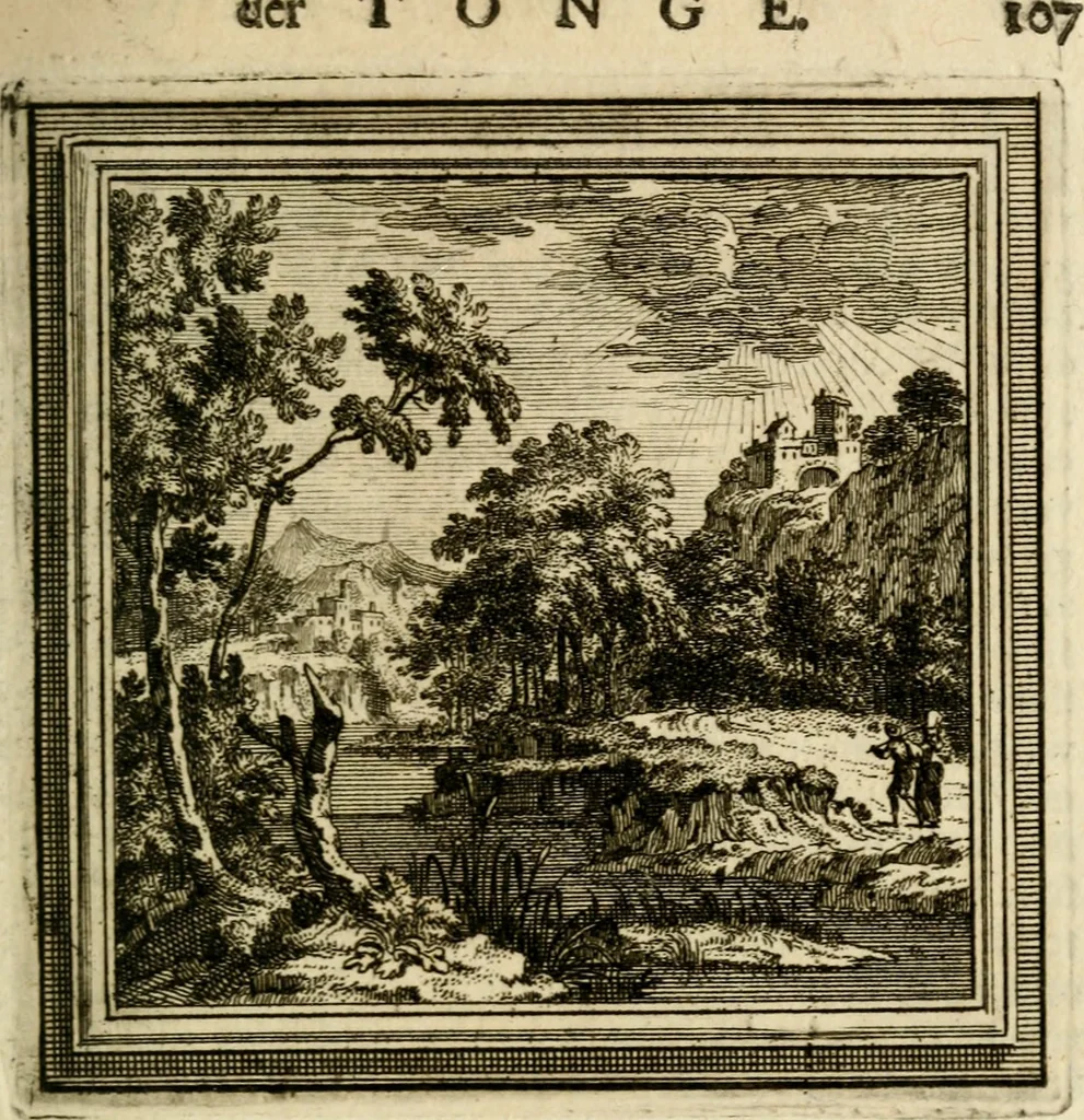 An illustration from Zederyke zinnebeelden der tonge, 1716, leaf 144