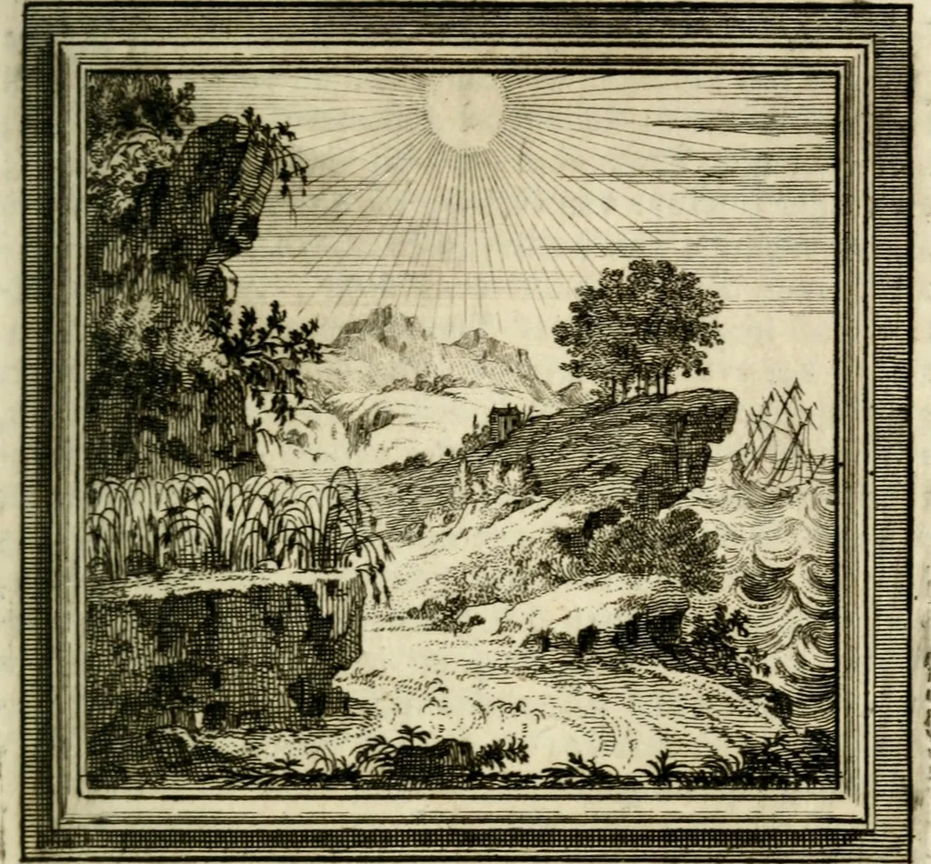 An illustration from Zederyke zinnebeelden der tonge, 1716, leaf 186