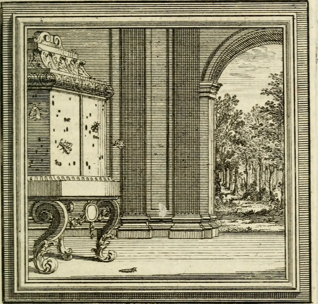 An illustration from Zederyke zinnebeelden der tonge, 1716, leaf 48