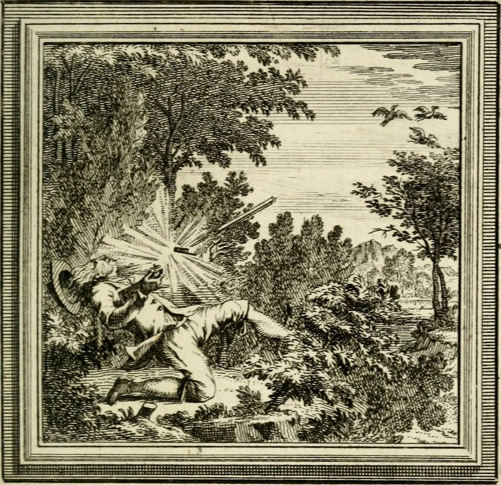 An illustration from Zederyke zinnebeelden der tonge, 1716, leaf 60