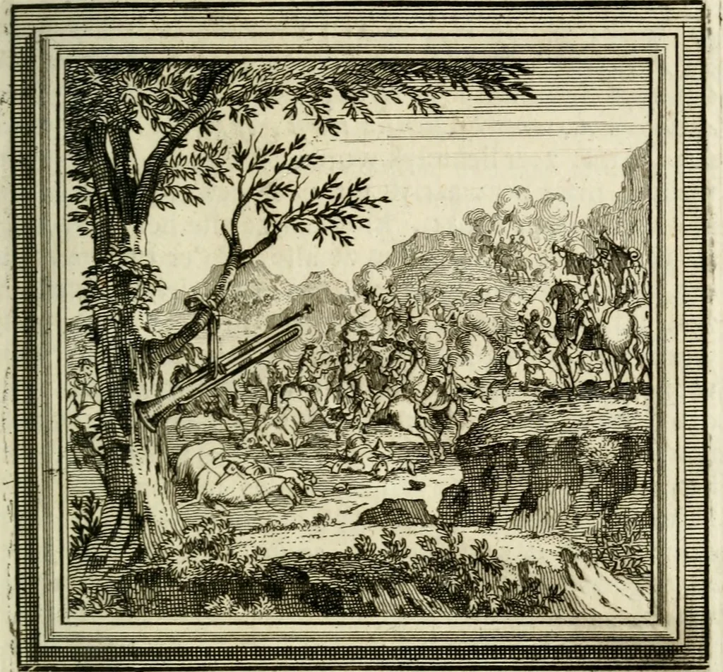 An illustration from Zederyke zinnebeelden der tonge, 1716, leaf 66
