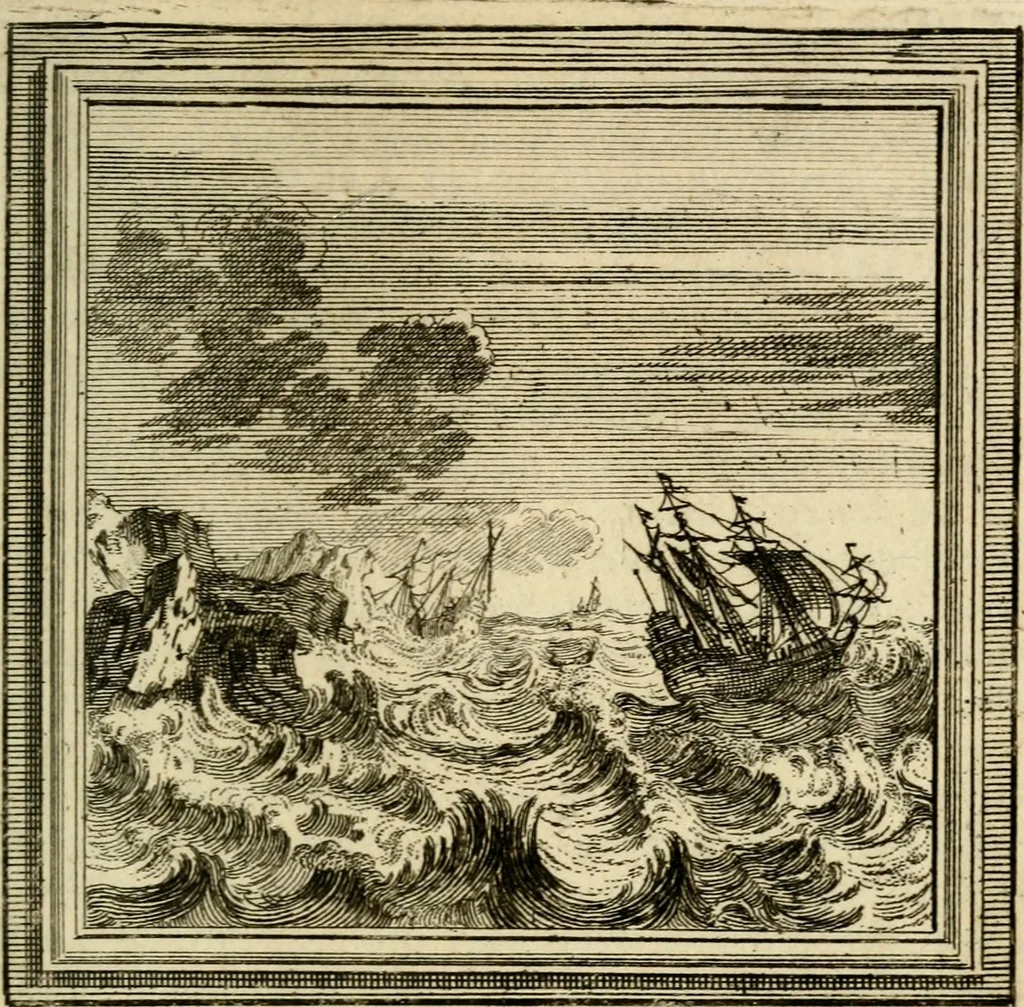 An illustration from Zederyke zinnebeelden der tonge, 1716, leaf 90
