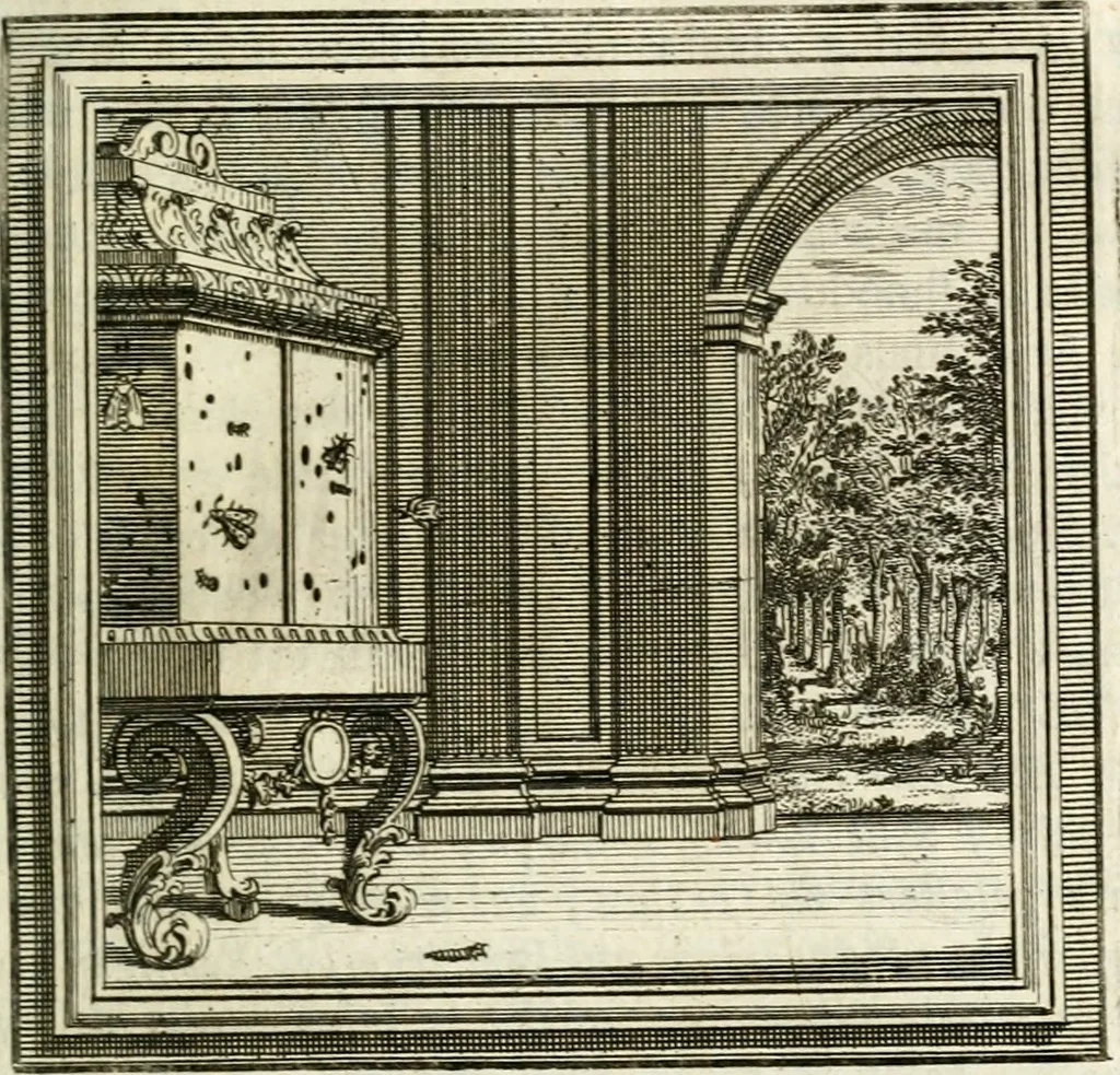 An illustration from Zederyke zinnebeelden der tonge, 1764, leaf 146