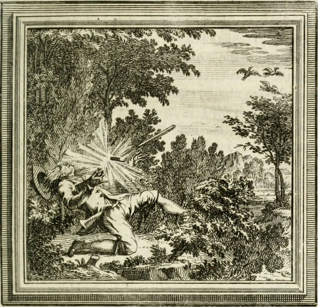 An illustration from Zederyke zinnebeelden der tonge, 1764, leaf 158