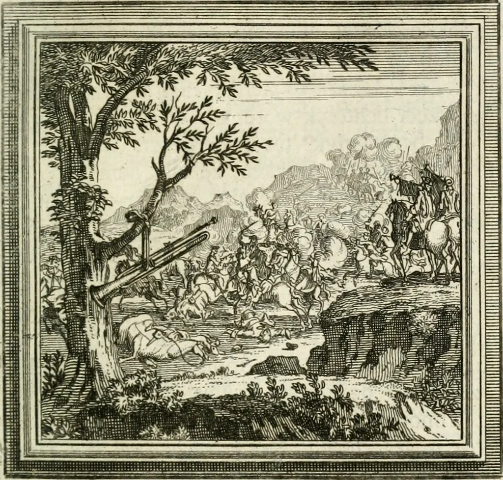 An illustration from Zederyke zinnebeelden der tonge, 1764, leaf 164