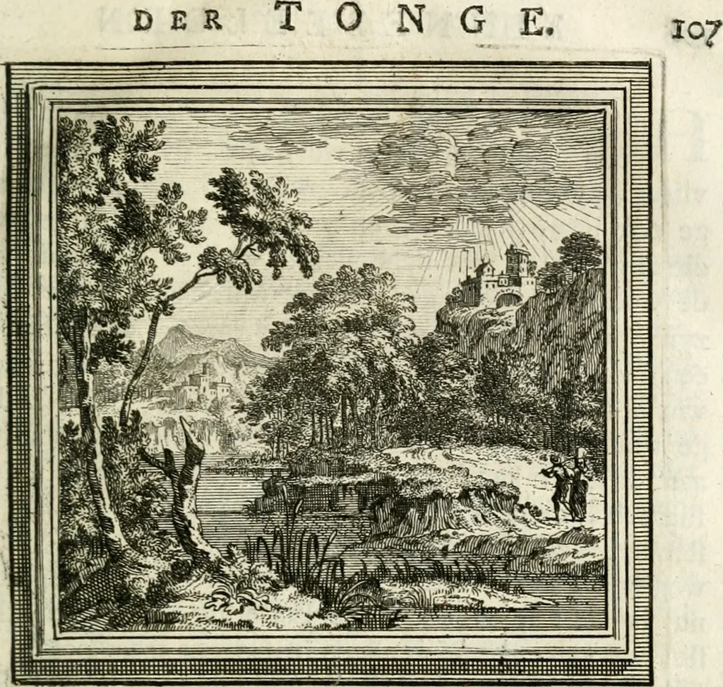 An illustration from Zederyke zinnebeelden der tonge, 1764, leaf 242