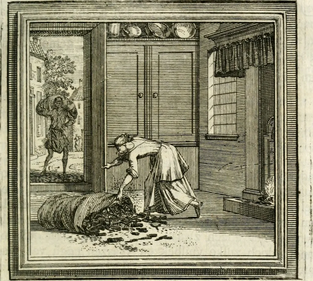 An illustration from Zederyke zinnebeelden der tonge, 1764, leaf 250