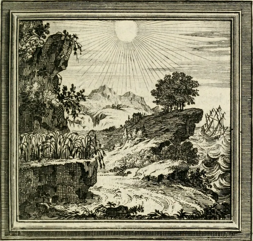 An illustration from Zederyke zinnebeelden der tonge, 1764, leaf 284