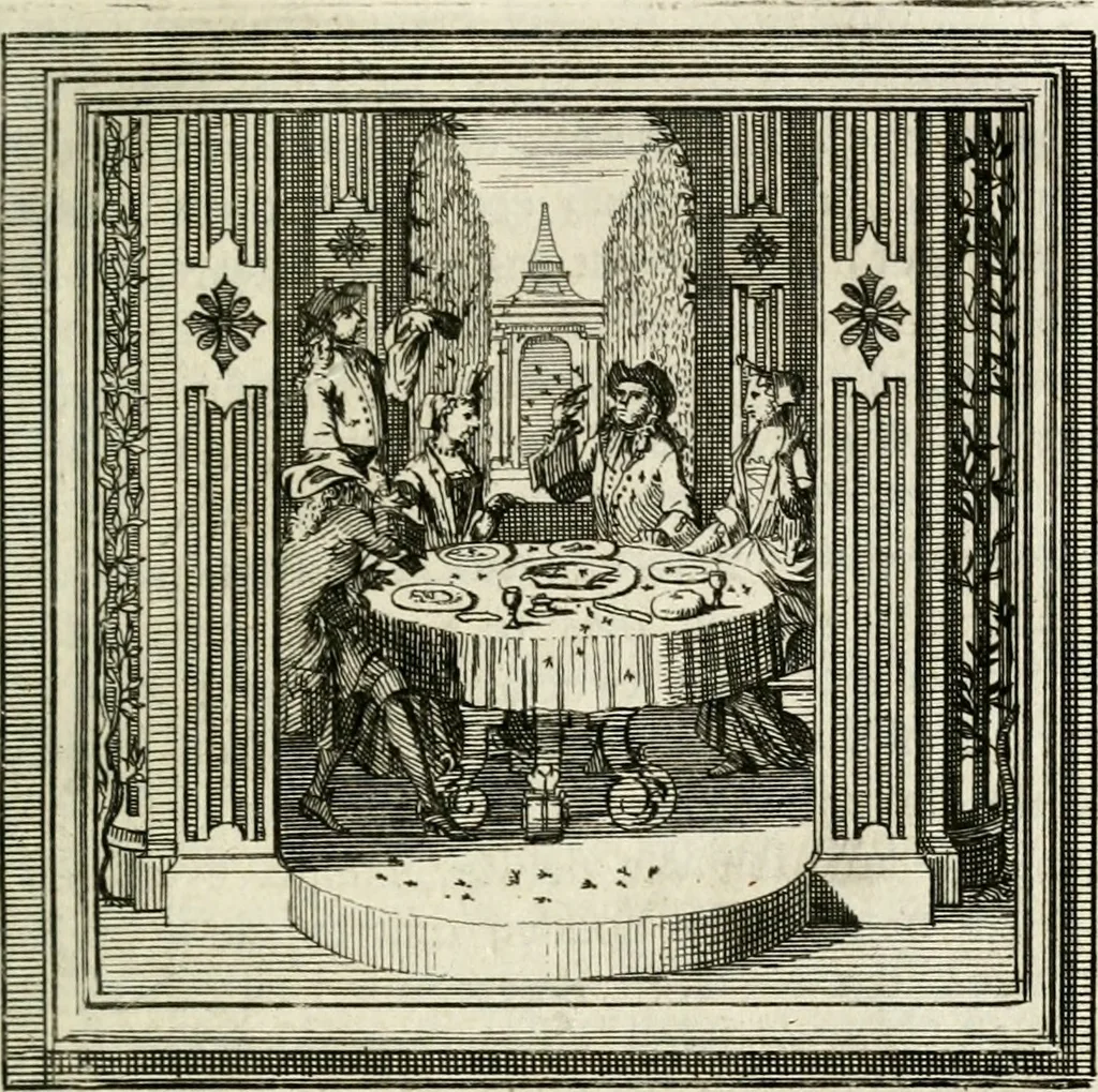 An illustration from Zederyke zinnebeelden der tonge, 1764, leaf 404