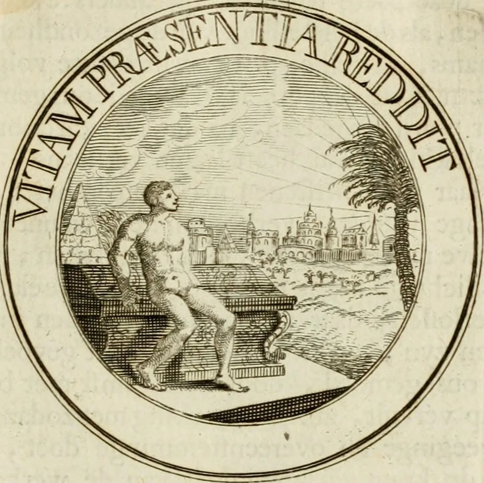 An illustration from Zederyke zinnebeelden : vertoont in konstplaten, door kragtige redeneeringen en maat-digten nutte van het menschelyke leven toegepast, 1713, leaf 116