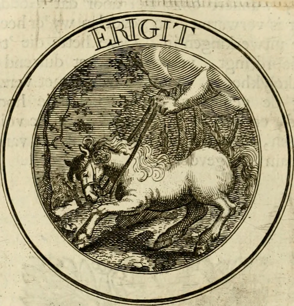 An illustration from Zederyke zinnebeelden : vertoont in konstplaten, door kragtige redeneeringen en maat-digten nutte van het menschelyke leven toegepast, 1713, leaf 123