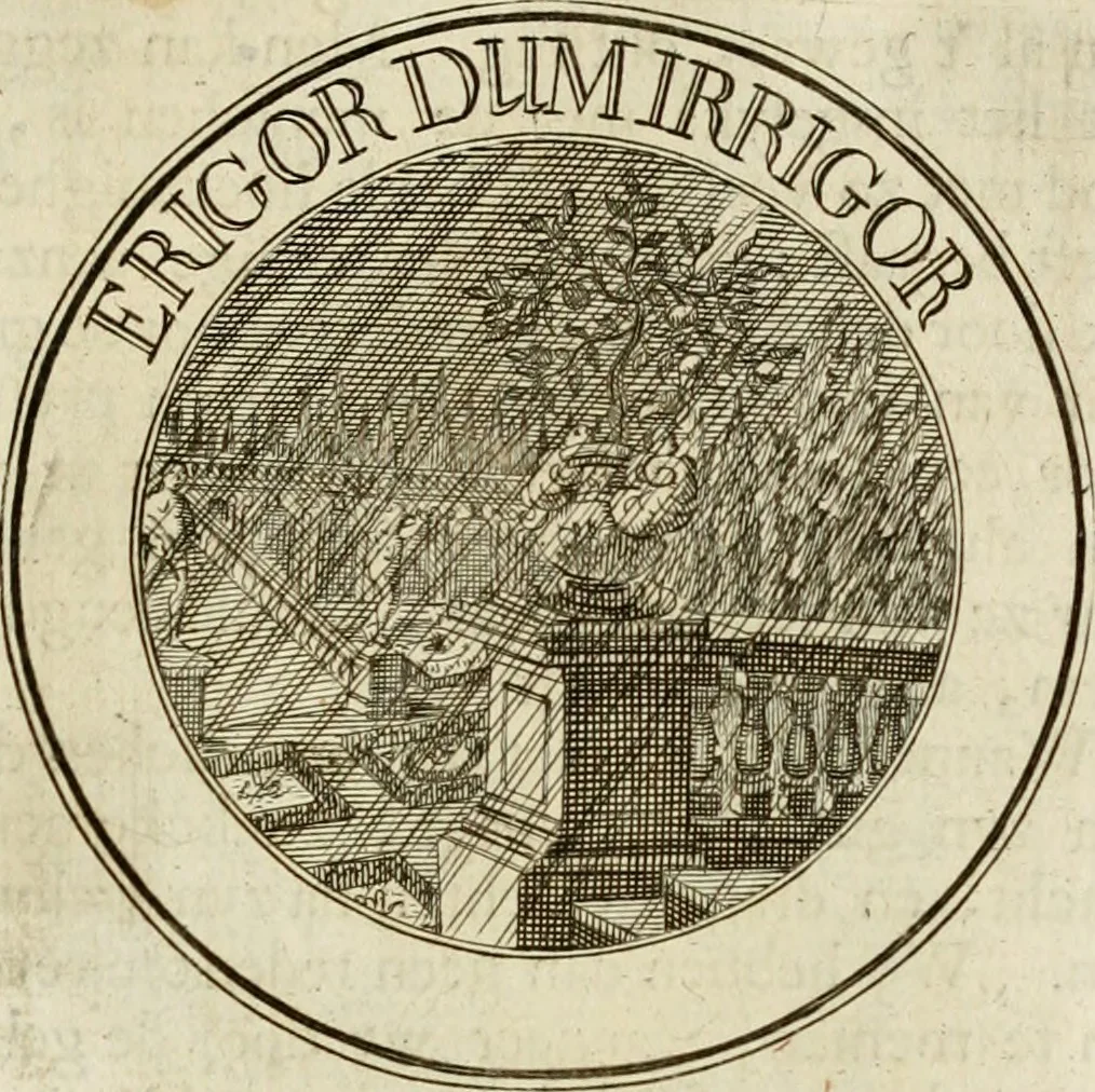 An illustration from Zederyke zinnebeelden : vertoont in konstplaten, door kragtige redeneeringen en maat-digten nutte van het menschelyke leven toegepast, 1713, leaf 140