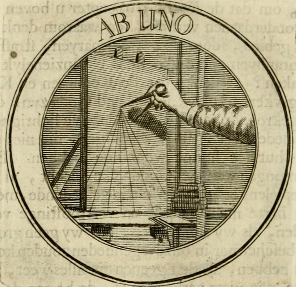 An illustration from Zederyke zinnebeelden : vertoont in konstplaten, door kragtige redeneeringen en maat-digten nutte van het menschelyke leven toegepast, 1713, leaf 153
