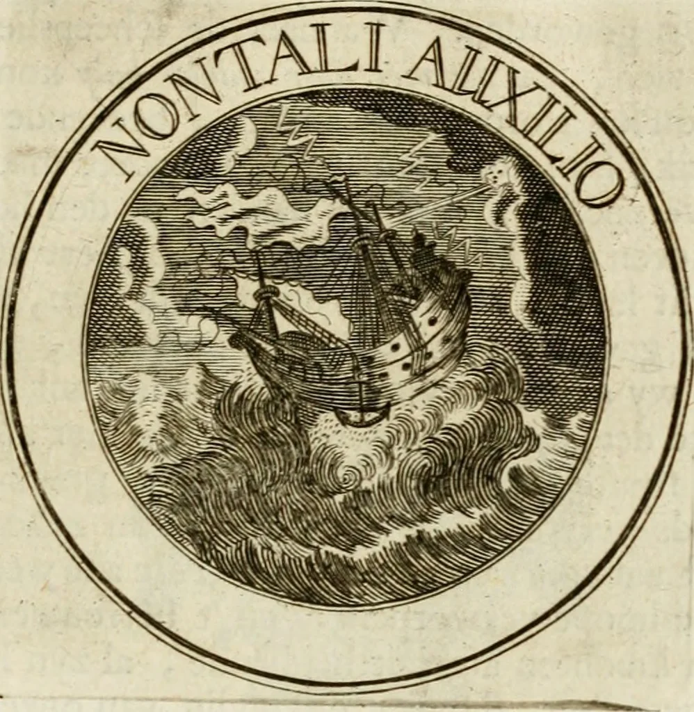 An illustration from Zederyke zinnebeelden : vertoont in konstplaten, door kragtige redeneeringen en maat-digten nutte van het menschelyke leven toegepast, 1713, leaf 162