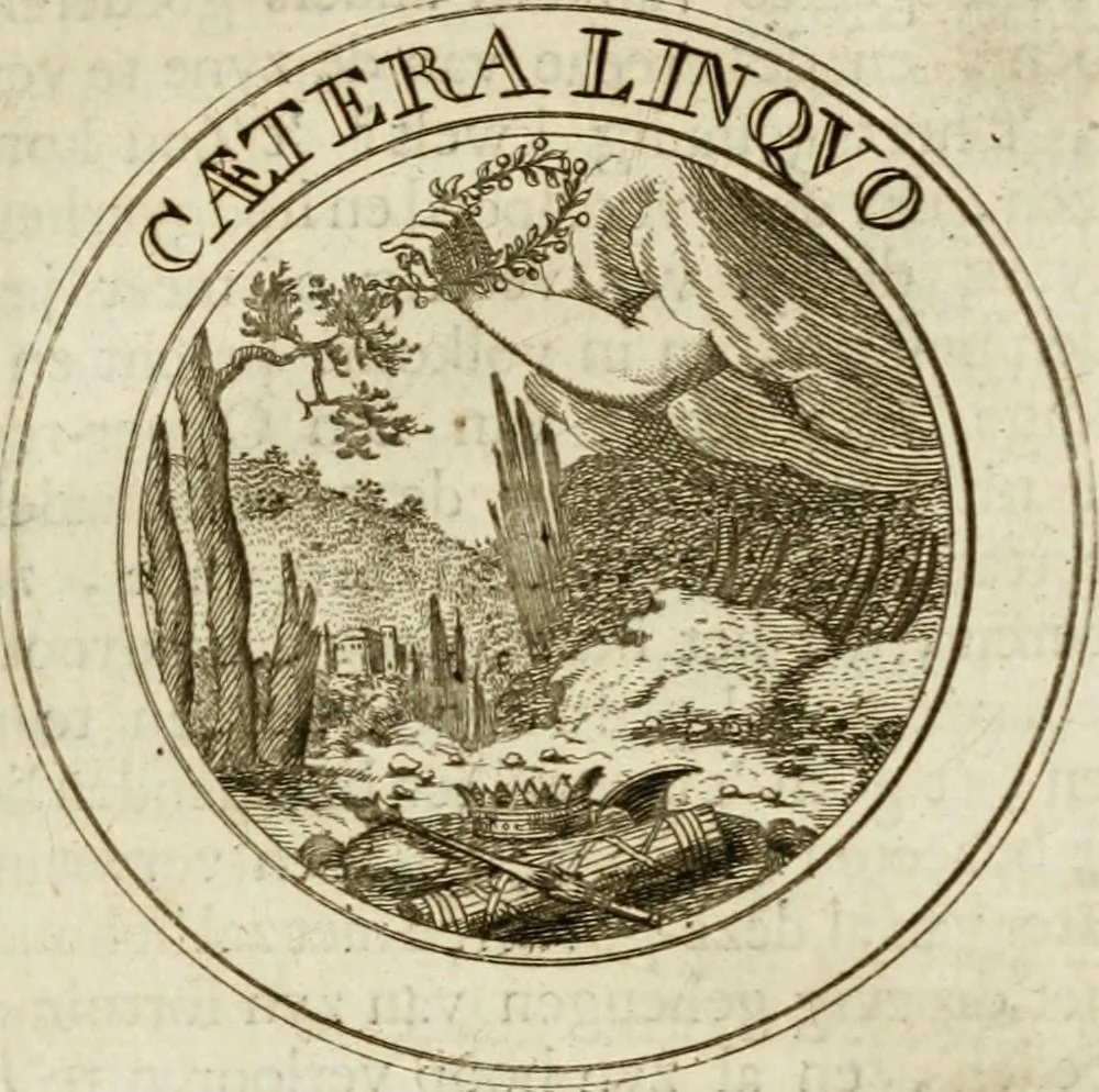 An illustration from Zederyke zinnebeelden : vertoont in konstplaten, door kragtige redeneeringen en maat-digten nutte van het menschelyke leven toegepast, 1713, leaf 20