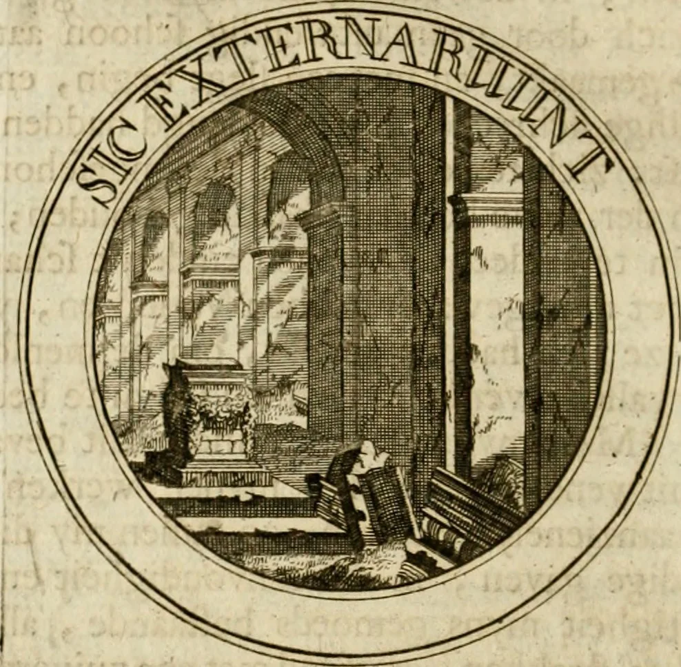 An illustration from Zederyke zinnebeelden : vertoont in konstplaten, door kragtige redeneeringen en maat-digten nutte van het menschelyke leven toegepast, 1713, leaf 209