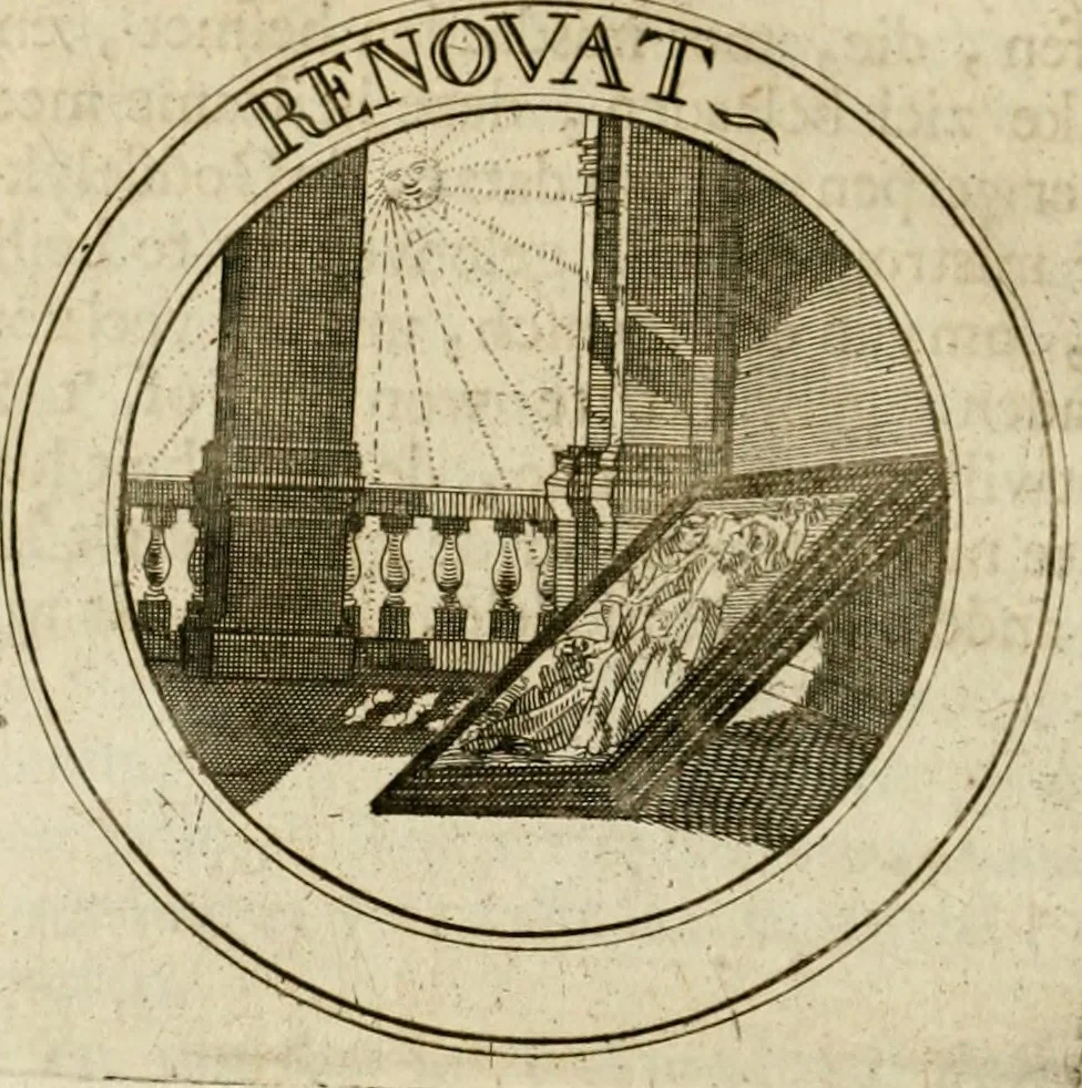 An illustration from Zederyke zinnebeelden : vertoont in konstplaten, door kragtige redeneeringen en maat-digten nutte van het menschelyke leven toegepast, 1713, leaf 221