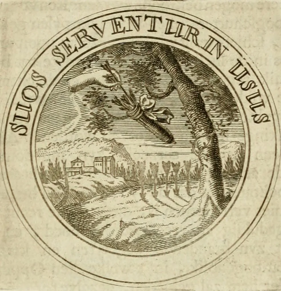 An illustration from Zederyke zinnebeelden : vertoont in konstplaten, door kragtige redeneeringen en maat-digten nutte van het menschelyke leven toegepast, 1713, leaf 240